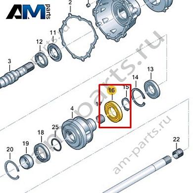 Радиальный шарикоподшипник VAG 0CV409775BКупить радиальный шарикоподшипник 0CV409775B на Фольксваген/Ауди/Шкоду на выгодных условиях