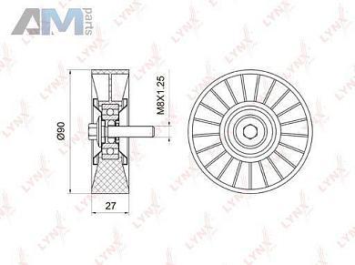 Ролик направляющий LYNX для Mercedes C200 1.8 л. (184 л.с.) PB-7018