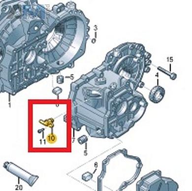 Датчик нейтрального положения коробки передач VAG 02T906207CКупить датчик нейтрального положения коробки передач 02T906207C для Фольксваген/Ауди/Шкода- акция
