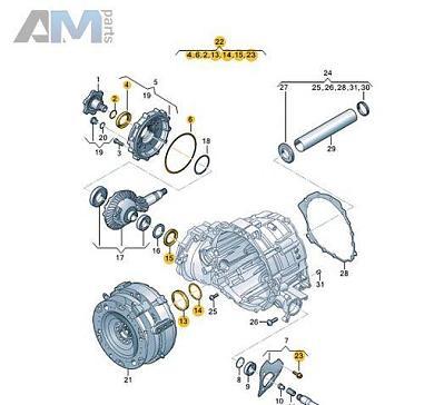 Ремкомплект главной передачи 0D5498111  Volkswagen Touareg III (2018-2023) AL552 (8-АКП)