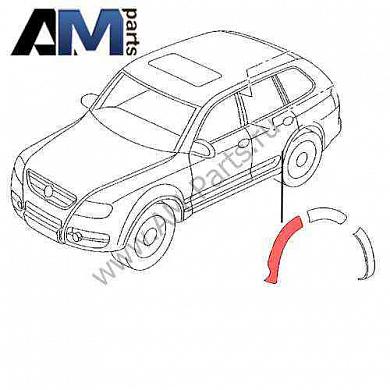 Расширитель колесной арки задняя дверь левый Туарег (2003-2010) 7L9853873 GRU