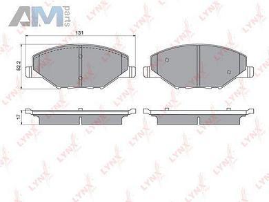 Колодки тормозные передние LYNX для Mk3 (2013-2016) BD-8035