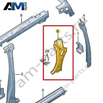 Усилитель стойки С Volkswagen id-Buzz 2023-2024 1T3809588Купить усилитель стойки С 1T3809588 на Фольксваген id-Buzz 2023-2024- минимальная цена