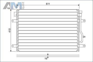 Радиатор кондиционера VALEO (817741) для Audi A4 (B7) 2005-2009 2.0TDI