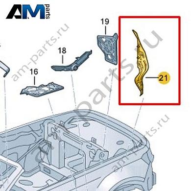 Защитный экран Volkswagen T-Roc Cabrio 2020-2024 2GC864622AКупить защитный экран 2GC864622A на Фольксваген Т-рок Кабриолет 2020-2024 по минимальной цене