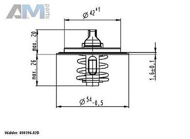 Термостат охлаждающей жидкости WAHLER (41039682D) на Audi Q5 (8R) 2.0TDI (136 л.с.)