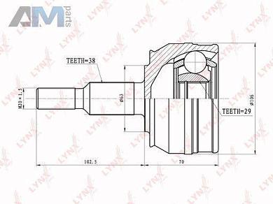 ШРУС наружный CO8006 (LYNXauto) для автомобилей VAGОформить заказ на шрус наружный CO8006 производства LYNXauto для Фольксваген/Ауди/Шкода по специальной цене