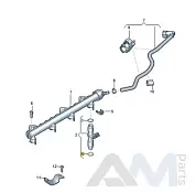 Уплотнитель форсунки верх 04E906907F  Skoda Octavia A7 рестайлинг 1.6SRE (110 л.с.)