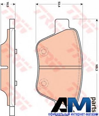Задние тормозные колодки Шкода Суперб II GDB1841 TRW