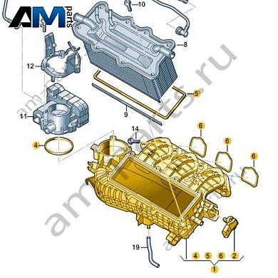 Впускной коллектор VAG 04C129709FКупить впускной коллектор 04C129709F на Фольксваген/Ауди/Шкоду- акция