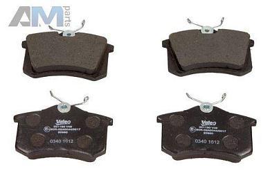 Задние тормозные колодки VALEO 301180 для Audi A4 (B6) 2001-2005