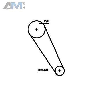 Ремень помпы GATES (5698XS) для Volkswagen CC (2008-2018) 2.0TSI