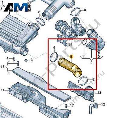 Воздуховод всасывания воздуха VAG 1K0129618CFКупить воздуховод всасывания воздуха 1K0129618CF для Фольксваген/Ауди/Шкода по минимальной цене