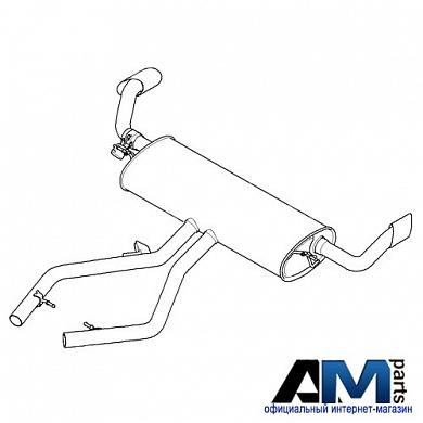 Задний глушитель 18307576340 на BMW X6 (E71) 35iX N54