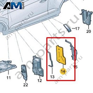 Защитный экран Volkswagen T-Roc Cabrio 2020-2024 2GC864566Купить защитный экран 2GC864566 Фольксваген Т-рок Кабриолет 2020-2024- минимальная цена