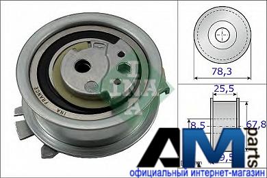 Натяжной ролик Фольксваген Тигуан 2.0 TDI (110/140/170 л.с.) 531082510 INA