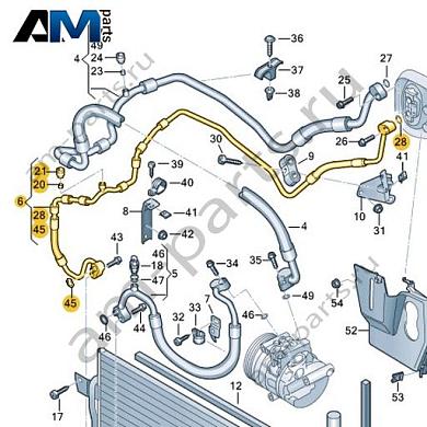 Трубопровод хладагента VAG 1K0816741EКупить трубопровод хладагента 1K0816741E на Фольксваген/Ауди/Шкоду- бесплатная доставка