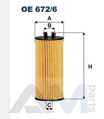 Масляный фильтр FILTRON (OE672/6) на BMW X1 F48 18i B32/B38