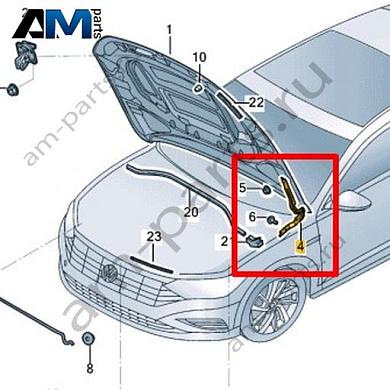 Петля капота левая Volkswagen Jetta VII 2020-2024 17A823301Купить петлю капота левую 17A823301 на Фольксваген Джетта VII 2020-2024- гарантия наличия