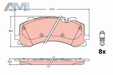 Передние тормозные колодки TRW GDB2235 на Audi A6 (C8) 2018-2025