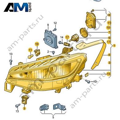 Светодиодная фара левая Volkswagen id4/id5 2021-2024 11A941029Купить светодиодную фару левую 11A941029 для Фольксваген id4/id5 2021-2024- гарантия наличия
