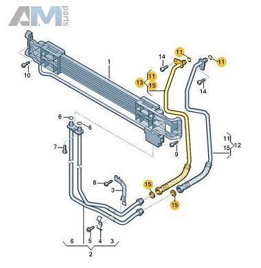 Напорная магистраль  3C0317820A  Volkswagen Passat B7 (2010-2016) AQ450 (6-АКП)