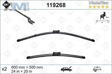 Комплект щеток стеклоочистителя (119268) SWF для BMW X5 (E70) 2006-2013