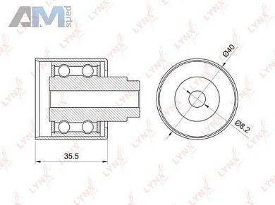 Ролик направляющий ГРМ LYNX для Tiguan (2012-2016) 2.0 TDI (110/140/170 л.с.) CFFD, CLJA, CBAB, CFFB, CBBB, CFGB, PB-3001
