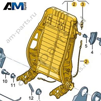 Каркас спинки сиденья Volkswagen AMAROK 2013-2016 2H0881045BКупить каркас спинки сиденья 2H0881045B Фольксваген Амараок 2013-2016- выгодные цены