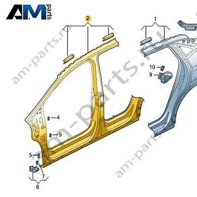 Отрезная часть - стойки А/В с порогом Volkswagen id4/id5 2021-2024 11E809839Купить отрезную часть- стойку А/В с порогом 11E809839 для Фольксваген id4/id5 2021-2024 по минимальной цене