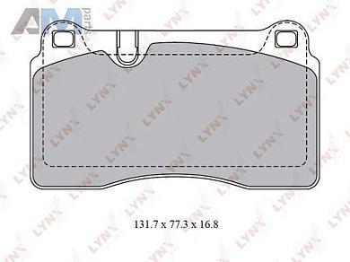 Колодки тормозные передние LYNX для Touareg 2014-2018 BD-8028