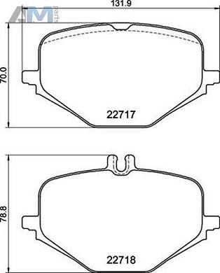 Задние тормозные колодки P50167 BREMBO для Мерседес  W463 III AMG G63