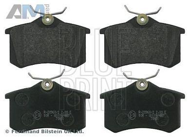 Задние тормозные колодки BLUE PRINT ADR164201  Skoda 3U (2001-2008)