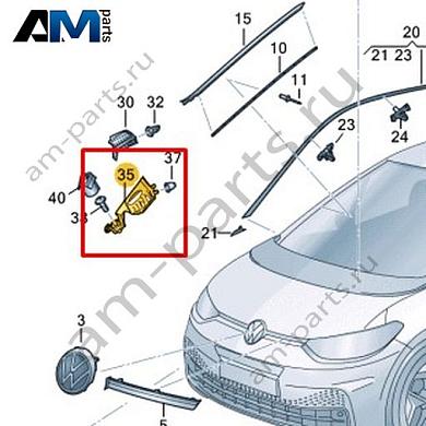 Крепежный элемент Volkswagen id3 2020-2024 10A821874Купить крепежный элемент 10A821874 для Фольксваген id3 2020-2024- выгодные цены