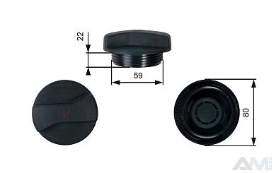 Крышка бачка ОЖ RC245 (GATES) для Q7 (4L) 2007-2015 3.0TDI