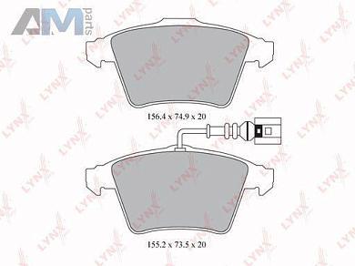 Колодки тормозные передние LYNX для Touareg 2003-2010 BD-8006