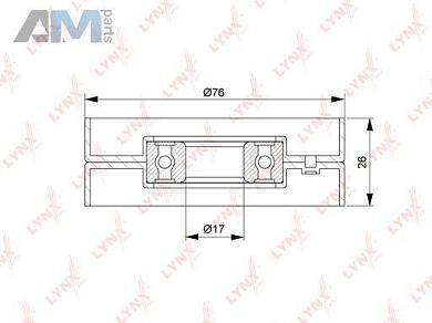 Ролик натяжного механизма LYNX для Tiguan (2007-2011) 1.4 TSI (150 л.с.) CAVA PB-5303