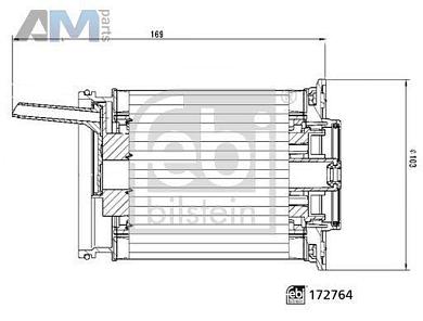 Топливный фильтр FEBI 172764 на Audi Q7 (4M) 2015-2019 3.0TDI