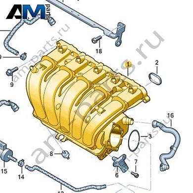 Впускной коллектор VAG 06G133185TКупить впускной коллектор 06G133185T для Фольксваген/Ауди/Шкода- минимальная цена