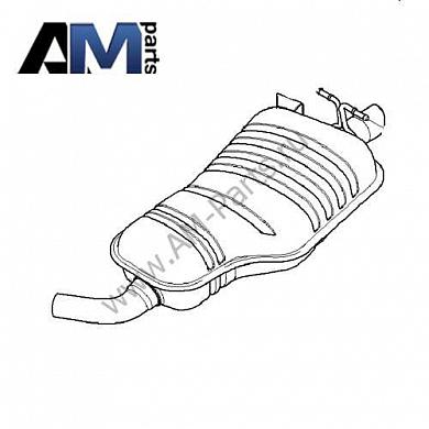 Задний глушитель 18303416719 на BMW E83 2.0i