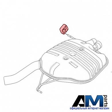 Кронштейн заднего глушителя 18207535415 на BMW (E60) 520i
