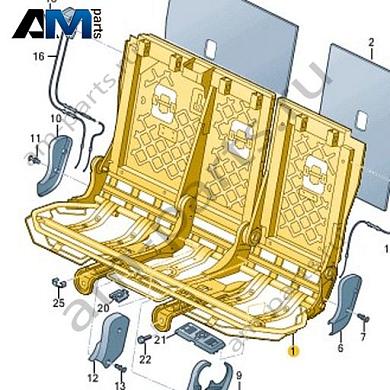 Каркас сиденья и спинки Volkswagen T-Roc Cross 2019-2024 2GM885184AКупить каркас сиденья и спинки 2GM885184A для Фольксваген Т-рок Кросс 2019-2024- акция