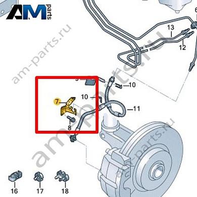 Кронштейн тормозного шланга Volkswagen id3 2020-2024 1EA611841BКупить кронштейн тормозного шланга 1EA611841B на Фольксваген id3 2020-2024- гарантия наличия