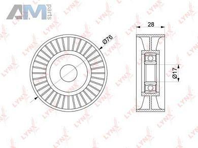 Ролик натяжного механизма LYNX для Mercedes E200CGI 1.8 л. (184 лс). 2009-2013 PB-5313