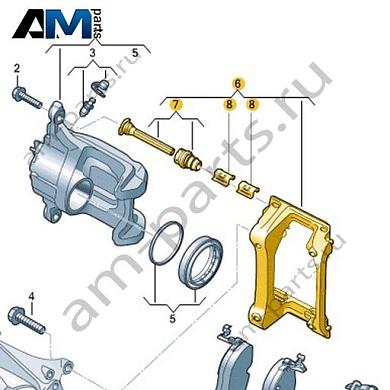 Направляющая колодок с направляющими пальцами Volkswagen id3 2020-2024 1EA615125Купить направляющие колодок с направляющими пальцами 1EA615125 Фольксваген id3 2020-2024- акция