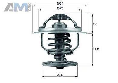 Термостат охлаждающей жидкости MAHLE/KNECHT (TX10987D) Audi A4 (B7) 2005-2009 2.0TDI