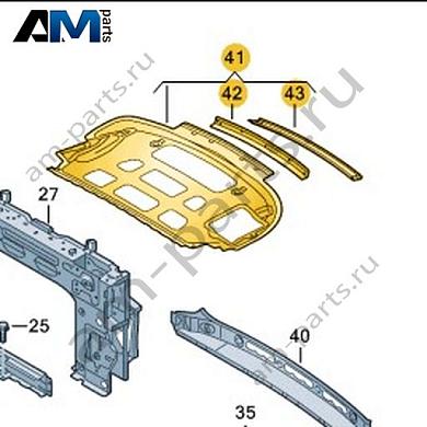 Короб складной крыши Volkswagen T-Roc Cabrio 2020-2024 2GC813613CКупить короб складной крыши 2GC813613C для Фольксваген Т-рок Кабриолет 2020-2024- выгодные цены