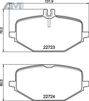 Задние тормозные колодки (P50168) BREMBO для Mercedes GLE-Coupe C167 63s AMG