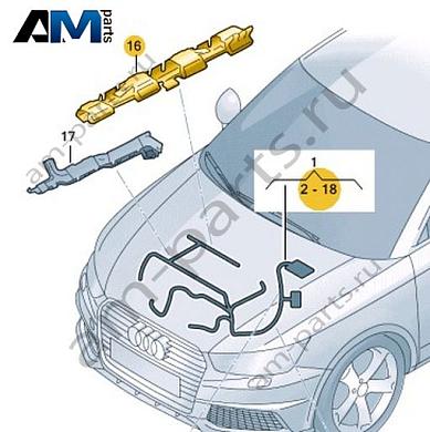 Канал для кабеля VAG 06L971824CКупить канал для кабеля 06L971824C для Фольксваген/Ауди/Шкода- спец. Цена