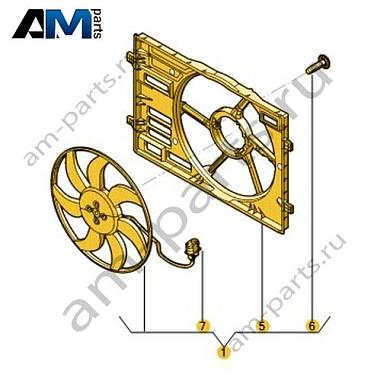 Вентилятор радиатора с крыльчаткой Volkswagen Jetta VII 2020-2024 17A121203Купить вентилятор радиатора с крыльчаткой 17A121203 на Фольксваген Джетта VII 2020-2024- бесплатная доставка